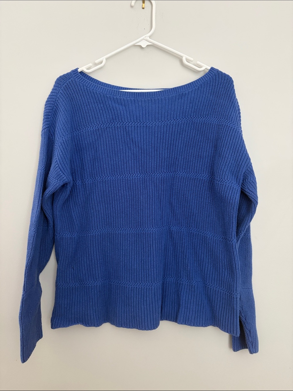 Talbots Boat Neck Blue Sweater